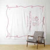 Pink Baby Is Brewing Coffee Baby Shower Wandteppich (Beispiel (Horizontal))