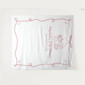 Pink Baby Is Brewing Coffee Baby Shower Wandteppich (Vorderseite (Horizontal))