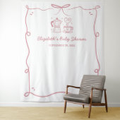 Pink Baby Is Brewing Coffee Baby Shower Wandteppich (Beispiel)