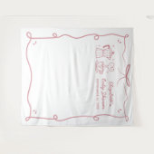 Pink Baby Is Brewing Coffee Baby Shower Wandteppich (Vorderseite (Horizontal))