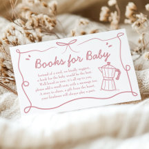 Pink Baby Is Brewing Coffee Books for Baby Card