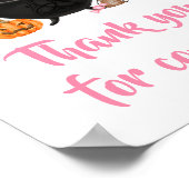 Pink Baby is Brewing Danke für das Kommen Poster (Ecke)