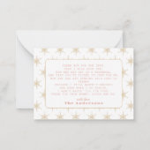 Pink Baby It's Cold Outside Baby Shower Thank You Mitteilungskarte (Rückseite)