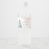Pink Baby It's Cold Outside Baby Shower Wasserflaschenetikett (Vorderseite)