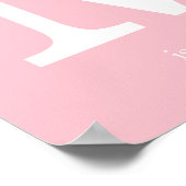 Pink Baby Kinderzimmer Monogram Poster (Ecke)