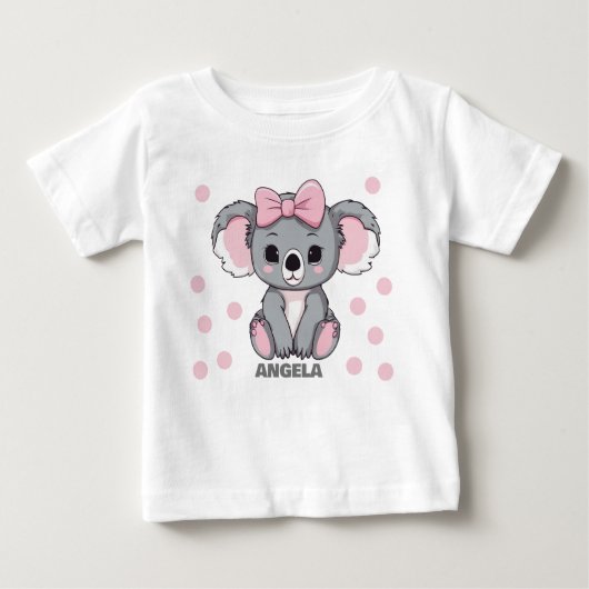 Pink Baby Koala Bear Baby T-shirt (Vorderseite)