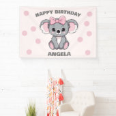 Pink Baby Koala Bear Banner (InSitu)