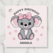 Pink Baby Koala Bear Geschenkanhänger (Vorderseite)