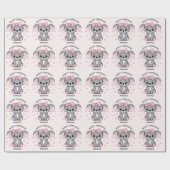 Pink Baby Koala Bear Geschenkpapier (Flach)