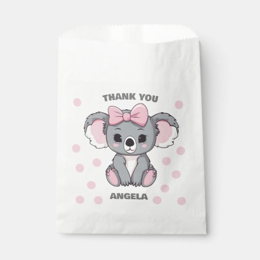 Pink Baby Koala Bear Geschenktütchen (Vorderseite)