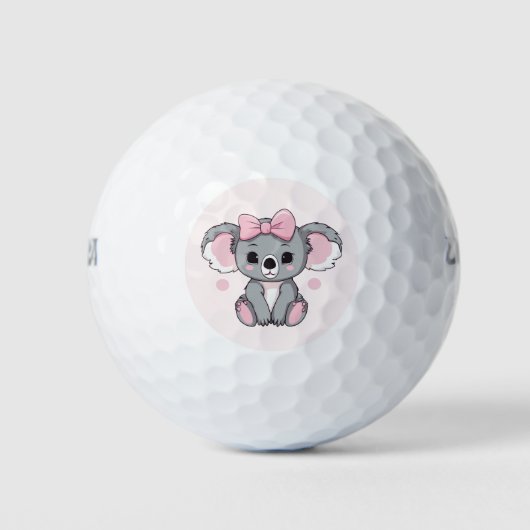 Pink Baby Koala Bear Golfball (Vorderseite)