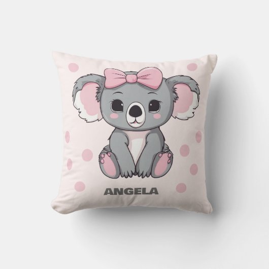 Pink Baby Koala Bear Kissen (Vorderseite)