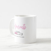 Pink Baby Loading Godeltern Vorschlag Kaffeetasse (Vorderseite Links)