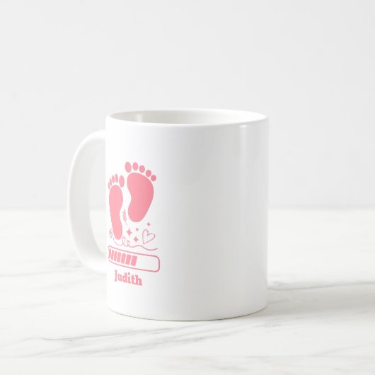 Pink Baby Loading Kaffeetasse (Vorderseite Links)
