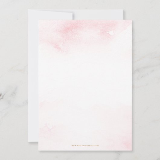 Pink Baby mit kalter Außendusche Einladung (Rückseite)