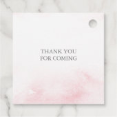 Pink Baby mit kalter Außendusche Geschenkanhänger (Rückseite)