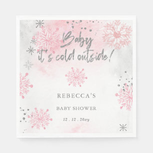 Pink Baby mit kalter Außendusche Serviette