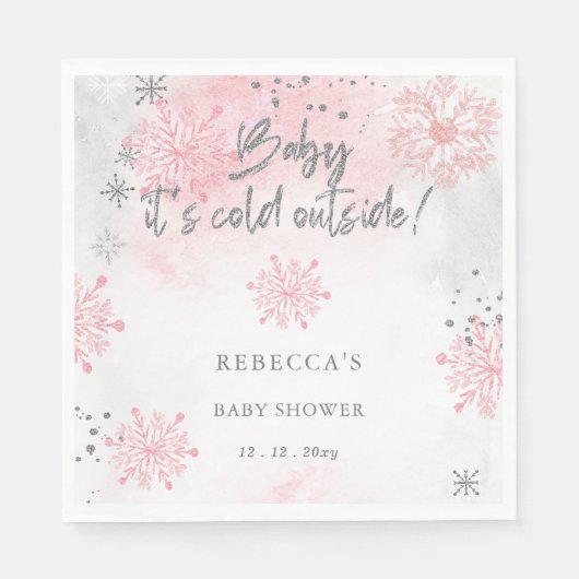 Pink Baby mit kalter Außendusche Serviette (Vorderseite)