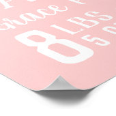 Pink Baby Name und Geburtsstunde | Editierbare Far Poster (Ecke)