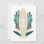 Pink Baby On Board Kinderdusche Einladung (Vorderseite)