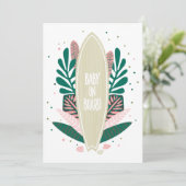 Pink Baby On Board Kinderdusche Einladung (Stehend Vorderseite)