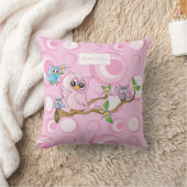 Pink Baby Owl Kissen (Decke)