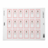 Pink Baby Owl on Book Gift Buchzeichen Label Adressaufkleber (Vorne)