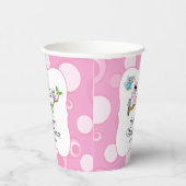 Pink Baby Owl Pappbecher (Rechts)