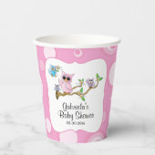 Pink Baby Owl Pappbecher (Vorderseite)