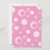 Pink Baby Owl | Thema Dusche Einladung (Rückseite)