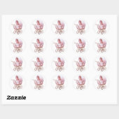 Pink Baby Pram Stickers (Blatt)