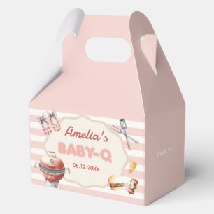 Pink Baby-Q Baby Dusche Gefälligkeitsboxen Geschenkschachtel