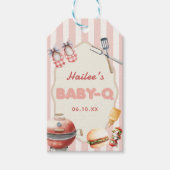 Pink Baby-Q Babydusche Geschenketiketten Geschenkanhänger (Vorderseite)