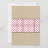 Pink Baby Q Sprinkle, GRILLEN Baby Shower, Girl ba Einladung (Rückseite)