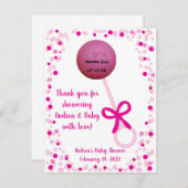 Pink Baby Rattle EOS Lip Balm Dusche Gefallen Mitteilungskarte (Vorne/Hinten)