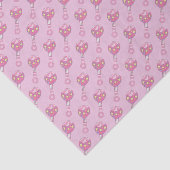 Pink Baby Rattle Muster Seidenpapier (Ausschnitt)