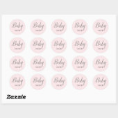 Pink Baby Script Individuelle Name Stickers (Blatt)