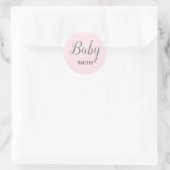 Pink Baby Script Individuelle Name Stickers (Tasche)