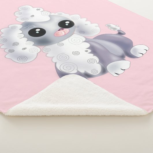 Pink Baby Sherpa Blanket mit Niedlichem Baby Pet H Sherpadecke (3/4)