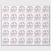 Pink Baby Shoes Babydusche Wrapping Paper Geschenkpapier (Flach)