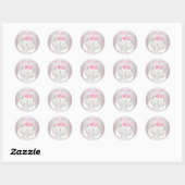 Pink Baby Shoes Pink Baby Shower Stickers (Blatt)