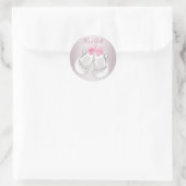 Pink Baby Shoes Pink Baby Shower Stickers (Tasche)