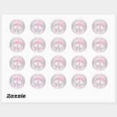 Pink Baby Shoes Pink Baby Shower Stickers (Blatt)