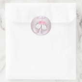Pink Baby Shoes Pink Baby Shower Stickers (Tasche)