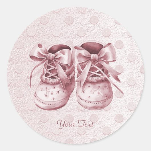 Pink Baby Shoes Sticker (Vorderseite)