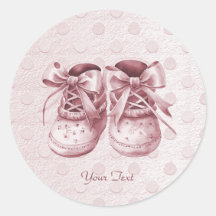 Pink Baby Shoes Sticker