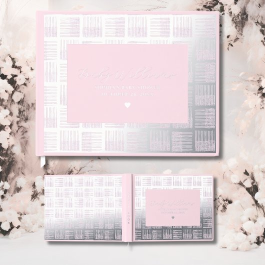 Pink Baby Showbook Real Foil Gästebuch