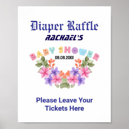 Pink Baby Shower, Baby Girl Shower Party Game Poster