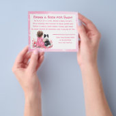 Pink Baby Shower Bring a Book for Baby Flyer (Gruppe)