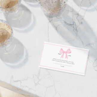 Pink Baby Shower Diaper Raffle Card – Printable Visitenkarte